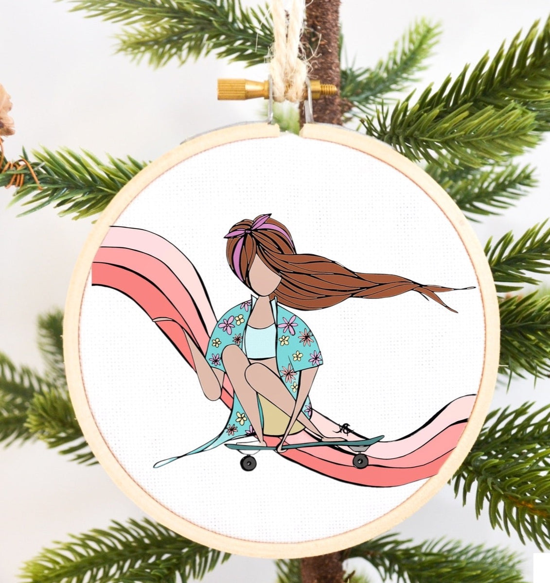 Sunshine Skate Ornament – Kristina Young Designs