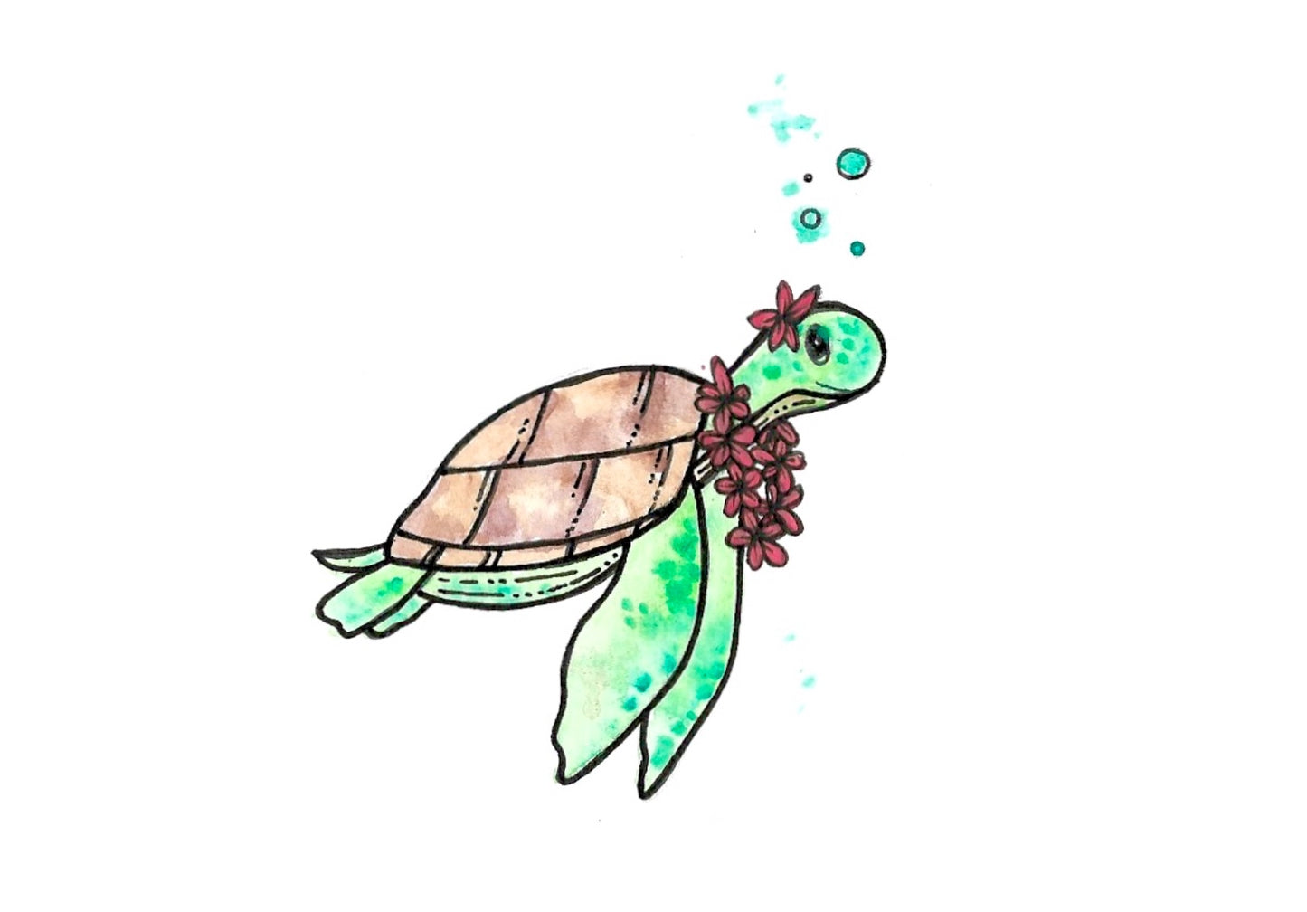 Honu - Matted Print