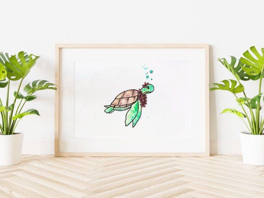 Honu - Matted Print