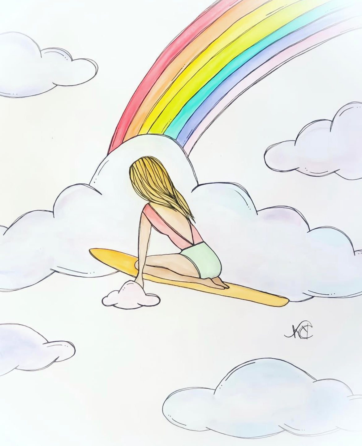 Magic Moments - Original Artwork created on mixed media paper with acrylic and ink. Matted in high profile shadowbox frames