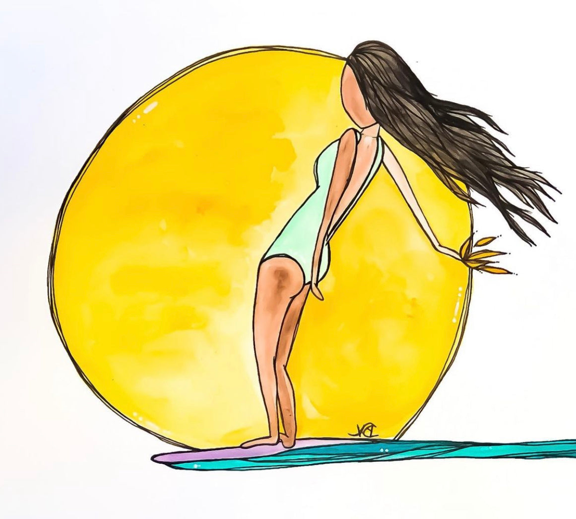 Soul Glow - Original Artwork created on mixed media paper with acrylic and ink. Matted in high profile shadowbox frames