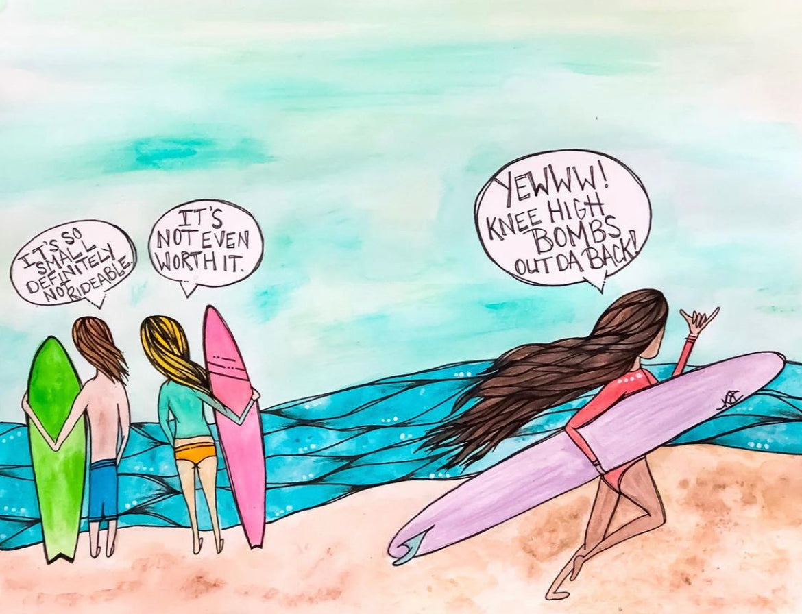 It's Always Worth It - Original Artwork created on mixed media paper with acrylic and ink. Matted in high profile shadowbox frames