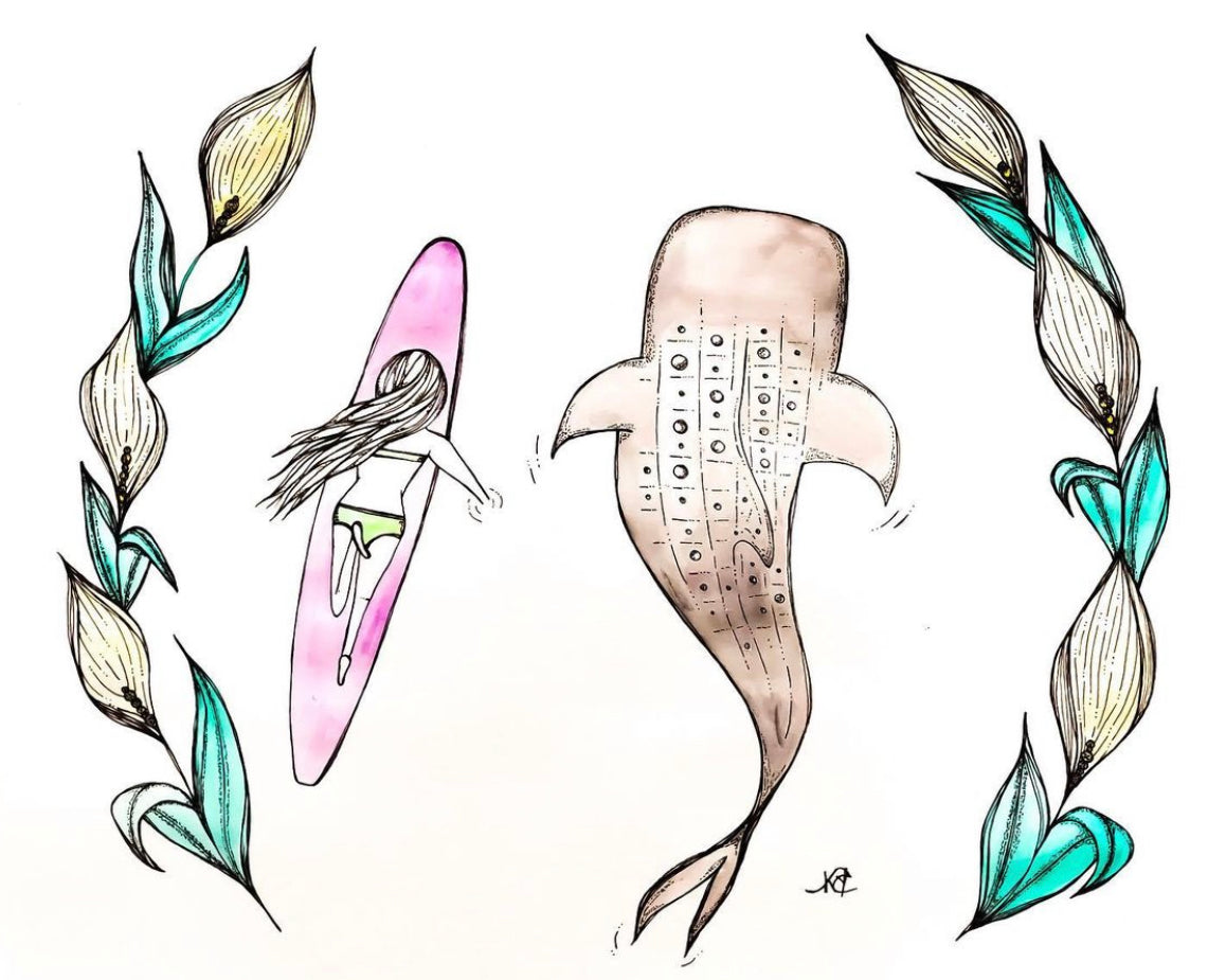 We are all Connected - Original Artwork created on mixed media paper with acrylic and ink. Matted in high profile shadowbox frames