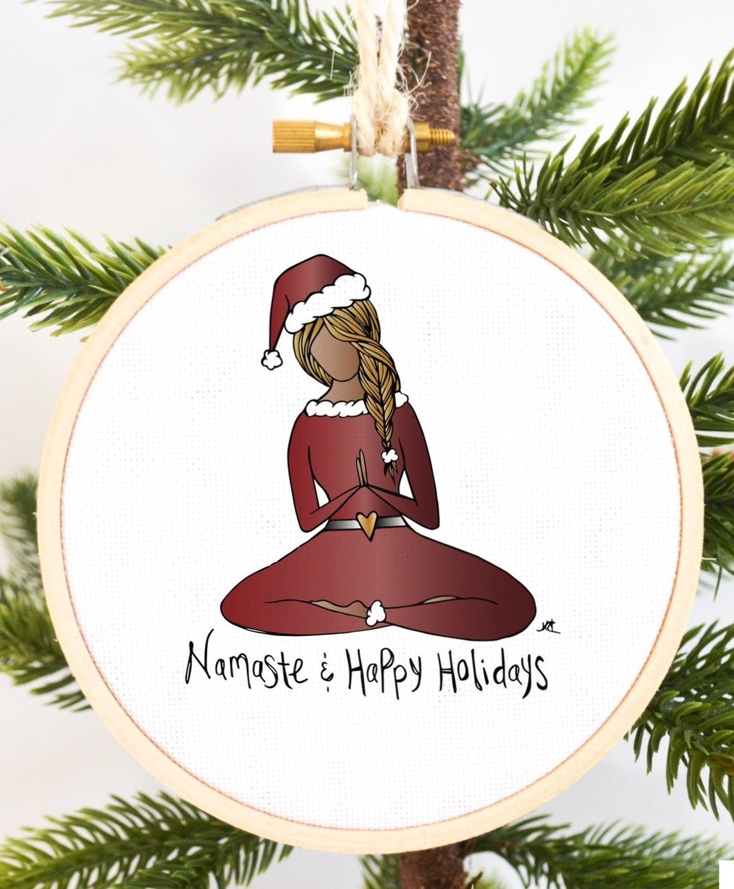 Namaste and Happy Holidays Ornament