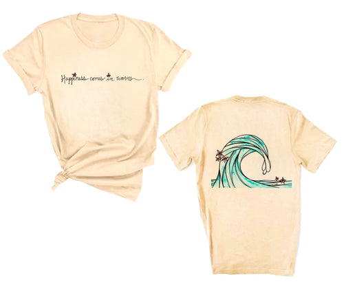Happiness comes in Waves - Boyfriend Tee