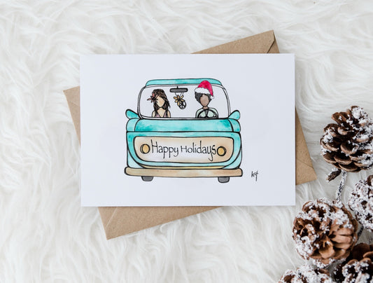 Holiday Road Trip Greeting Card