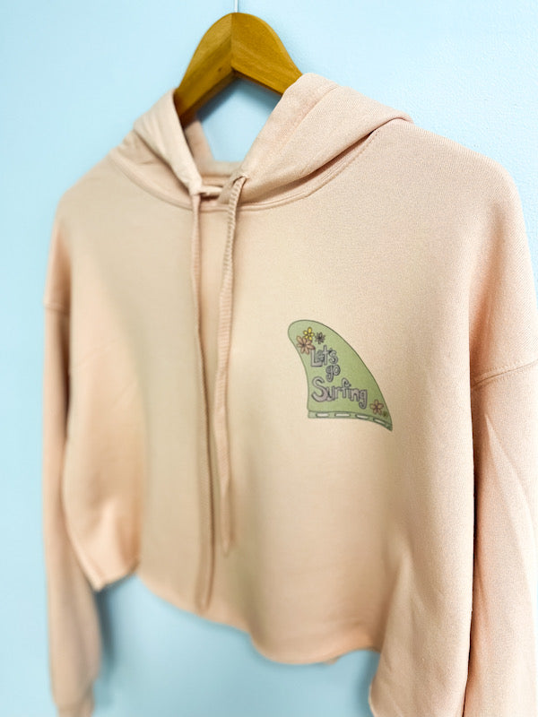 Let's Go Surfing - Crop Hoodie