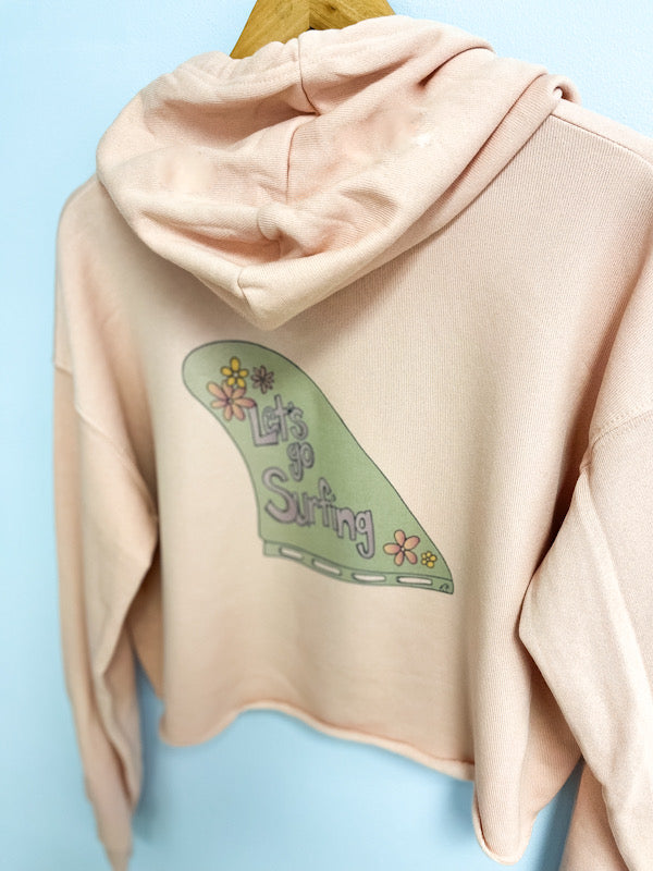 Let's Go Surfing - Crop Hoodie