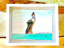 Load image into Gallery viewer, A Mother&#39;s Love - Original Artwork created on mixed media paper with acrylic and ink. Matted in high profile shadowbox frames