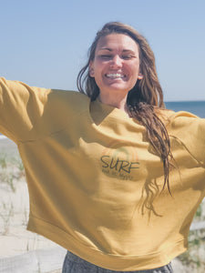 Surf and Be Happy - Cropped Sweatshirt