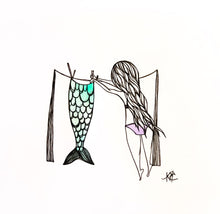 Load image into Gallery viewer, Mermaid at Heart - raglan tee
