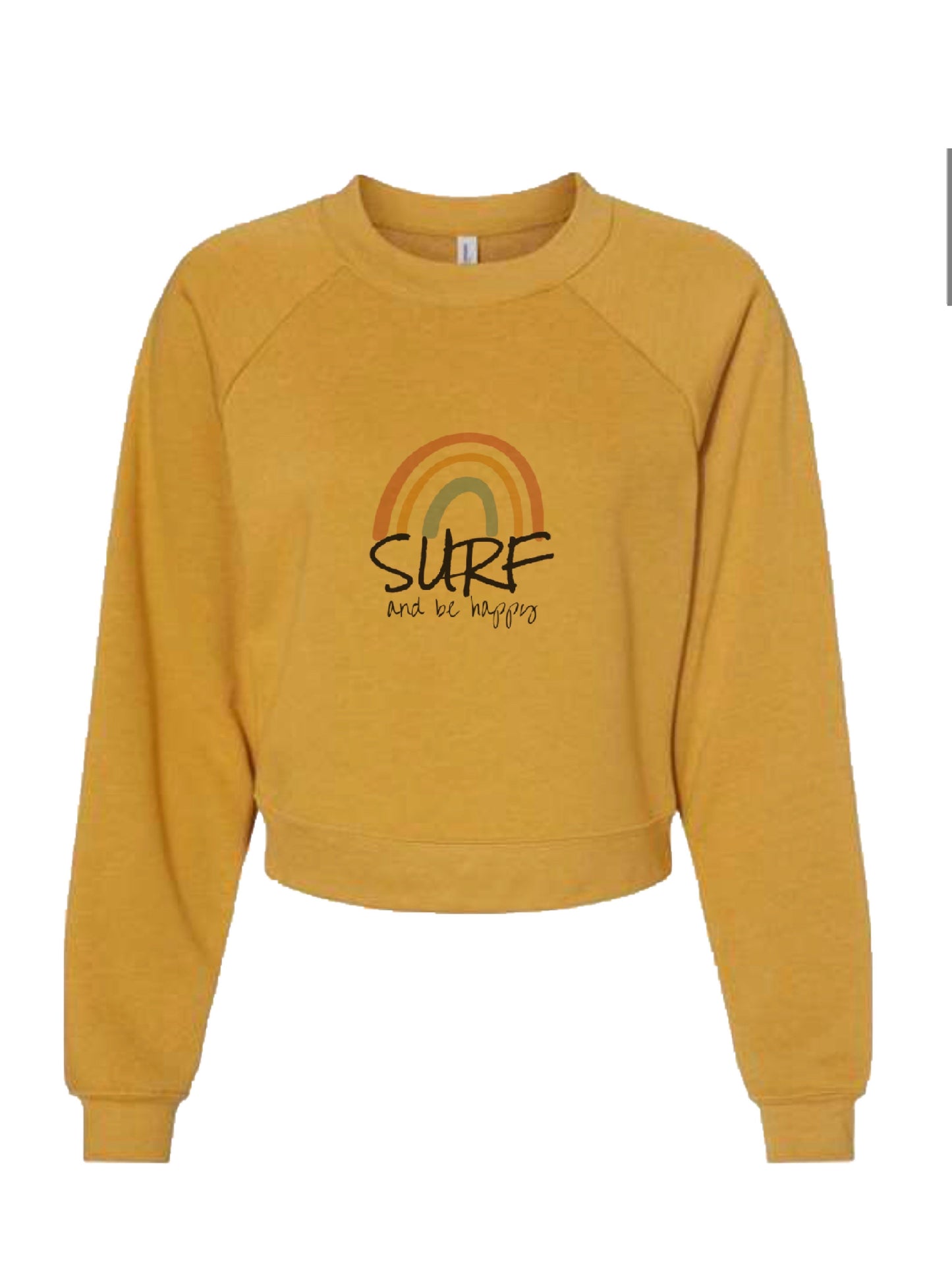 Surf and Be Happy - Cropped Sweatshirt