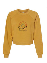 Load image into Gallery viewer, Surf and Be Happy - Cropped Sweatshirt