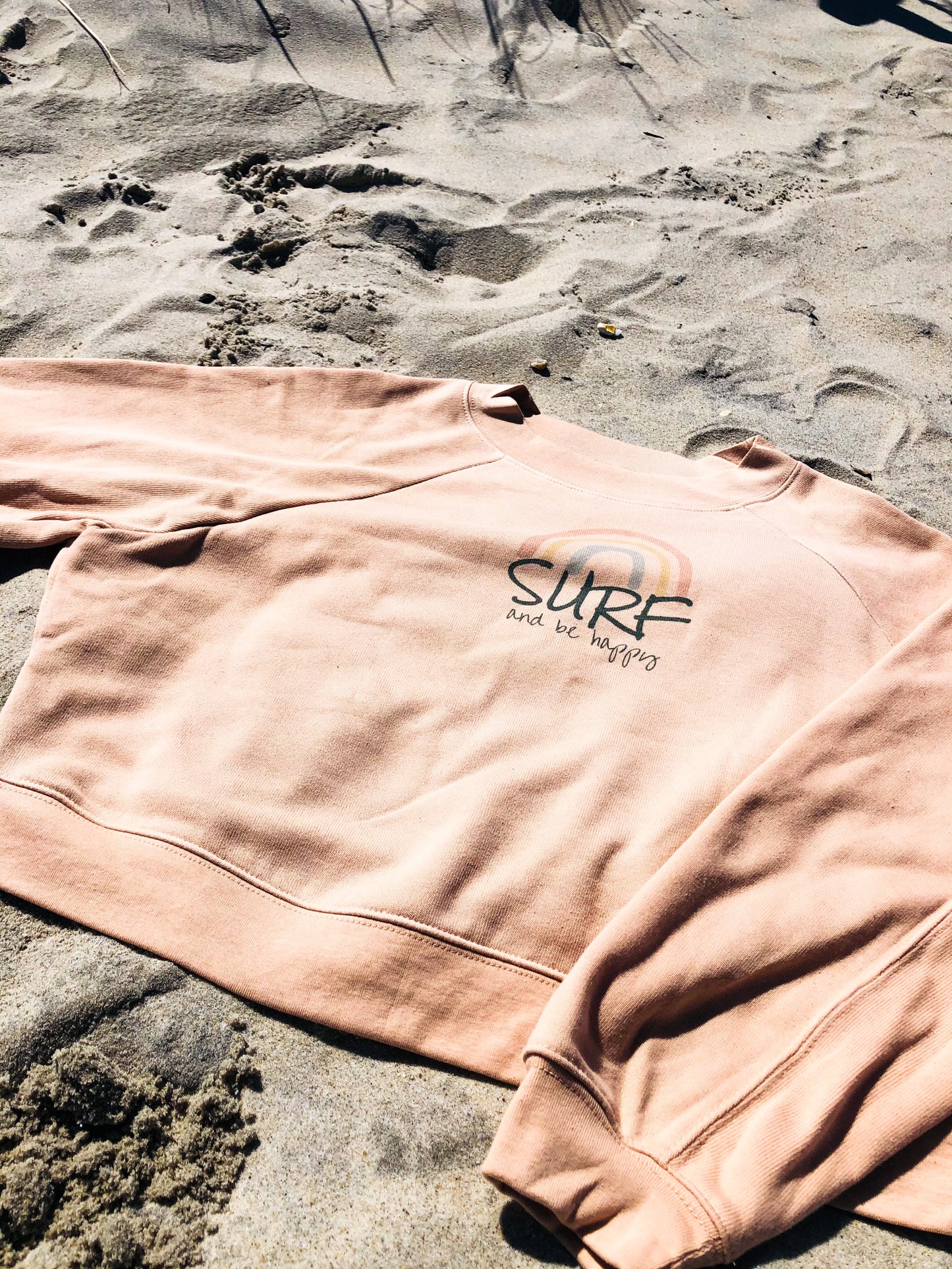 Surf and Be Happy - Cropped Sweatshirt