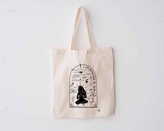 I am Surrounded by Love - Eco-Friendly Tote